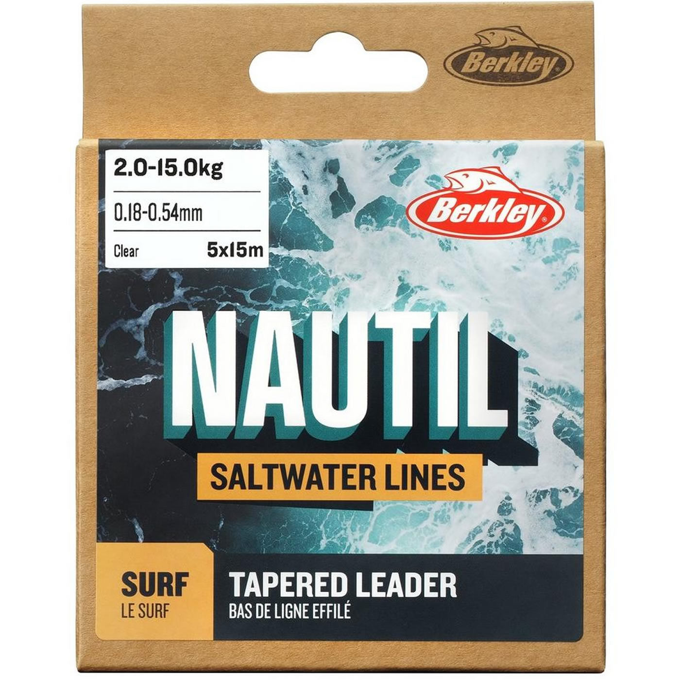 Fir Monofilament Conic BERKLEY Nautil Surf Tapered Clear 200m