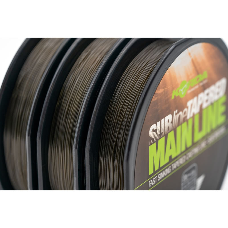 Fir Monofilament Conic KORDA Subline Tapered Mainline, Brown, 8-40lbs/0.28-0.50mm, 300m