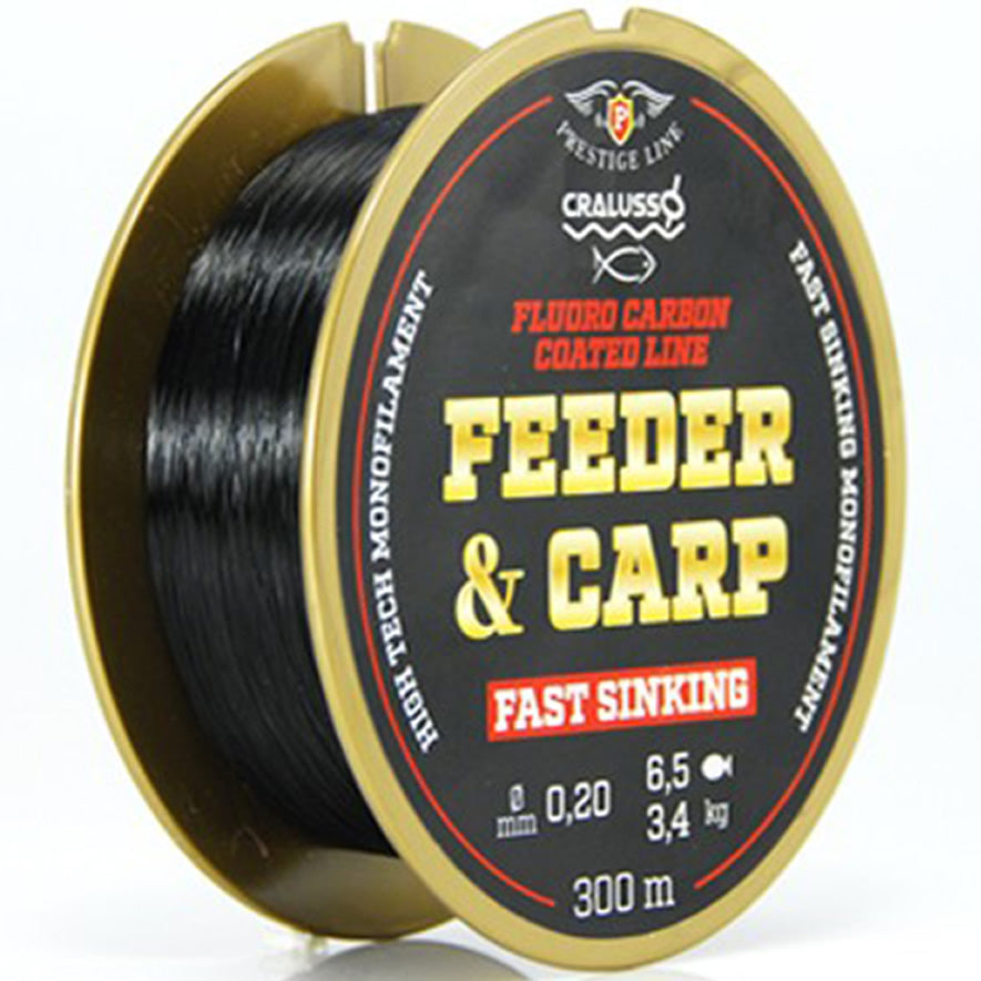 Fir Monofilament Cralusso Feeder &amp; Crap Fast Sinking Negru