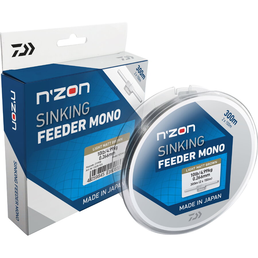 Fir Monofilament Daiwa N'Zon S Mono Brw, 028mm, 5.7kg, 300m