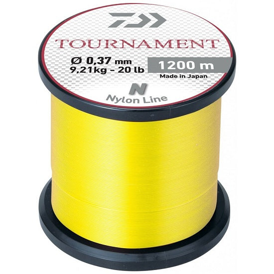 Fir Monofilament Daiwa Tournament Galben Fluo 1200M 0.26mm 5.70kg
