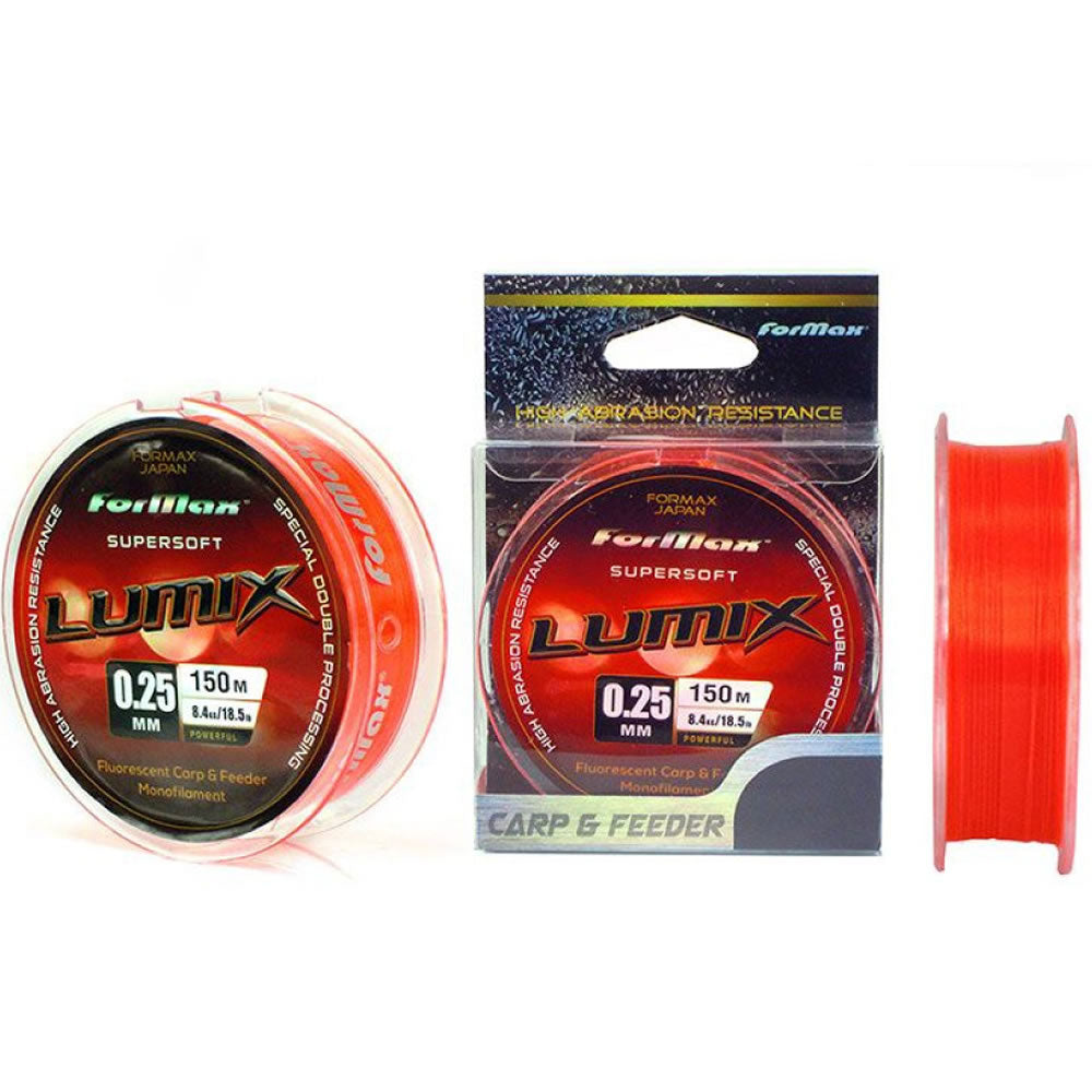 Fir Monofilament FORMAX Lumix Carp&amp;Feeder Red Fluo