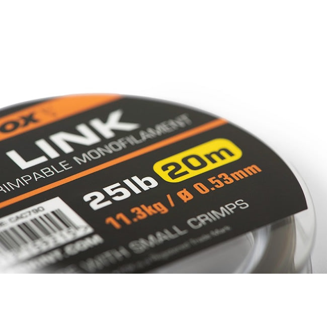 Fir Monofilament FOX Edges Link Crimpable Mono Khaki 20m 0.53/25lbs