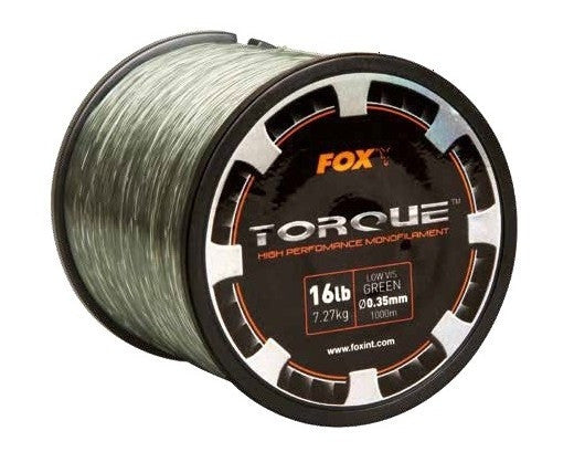 Fir Monofilament FOX Torque Carp Line Low Vis Green 1000m 0.35mm 7.27kg