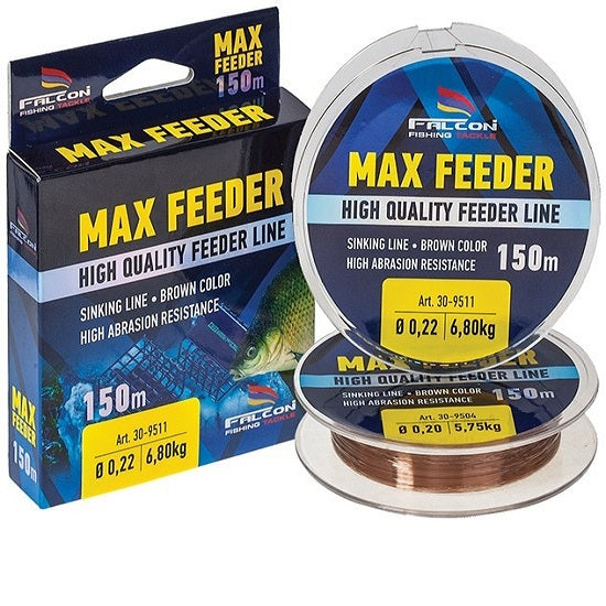 Fir Monofilament Falcon Max Feeder Sinking, Brown, 150m 0.25mm 8.40kg