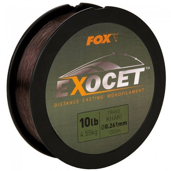 Fir Monofilament Fox Exocet Trans Khaki 1000m 0.33mm 7.27kg