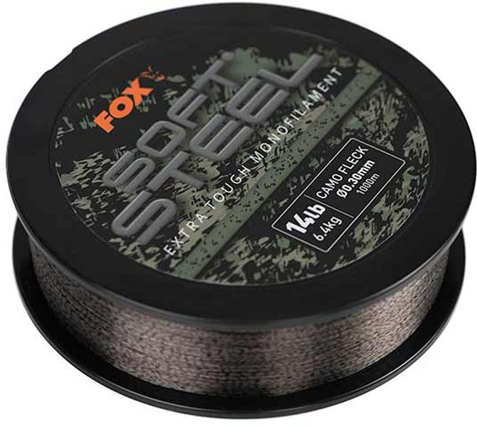 Fir Monofilament Fox Soft Steel Fleck, Camo, 6.4kg, 14lbs, 0.30mm, 1000m