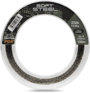 Fir Monofilament Fox Soft Steel Fleck Leader, Camo, 27.3kg, 60lbs, 0.70mm, 80m