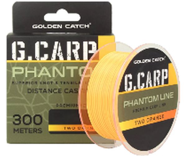 Fir Monofilament GOLDEN CATCH G Carp Phantom 3D Two Orange, 0.32mm, 300m