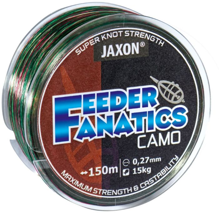 Fir Monofilament JAXON Fanatics Feeder, Camo, 13kg, 0.25kg, 150m