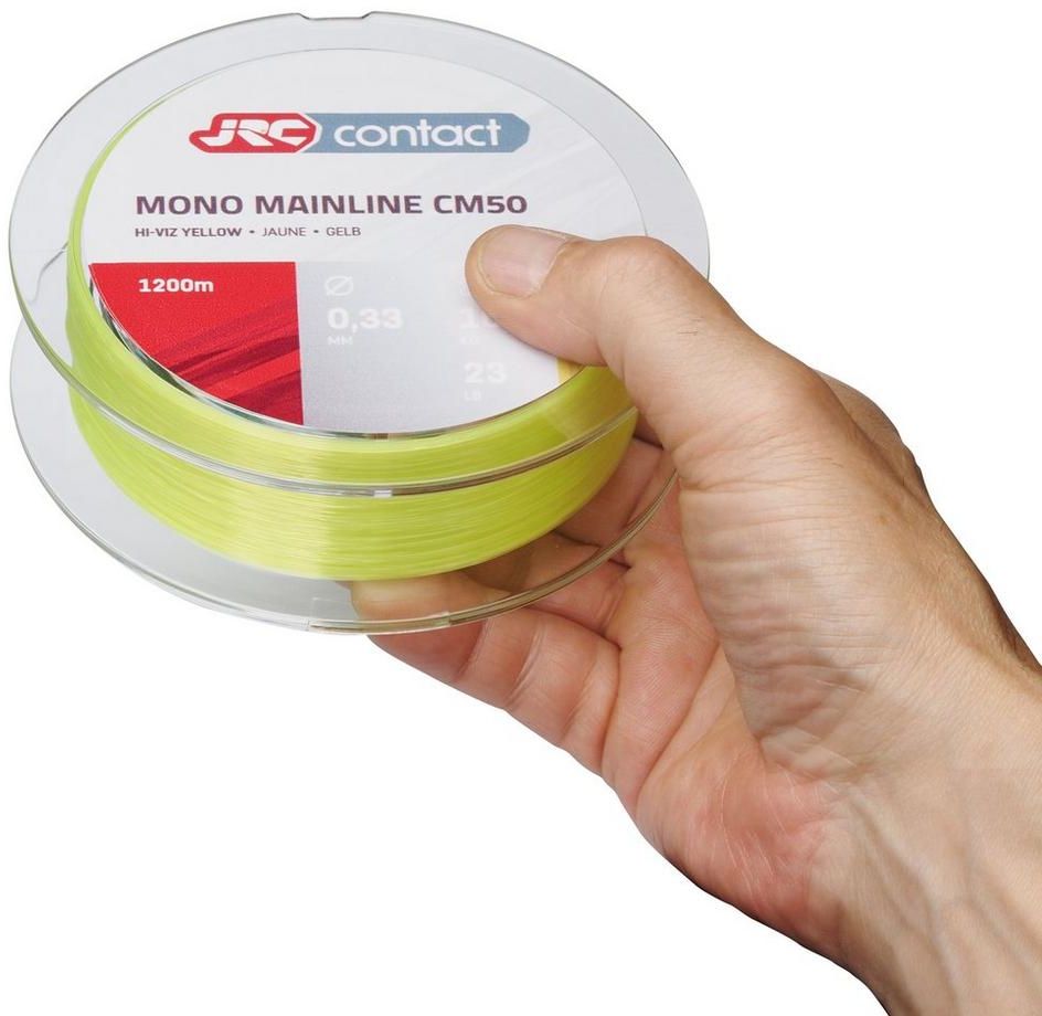 Fir Monofilament JRC Contact CM50 Crap, HightViz Yellow, 7kg, 0.28mm, 1200m