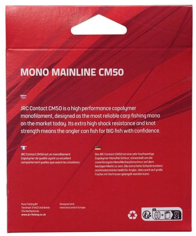 Fir Monofilament JRC Contact CM50 Crap, HightViz Yellow, 8kg, 0.30mm, 1200m