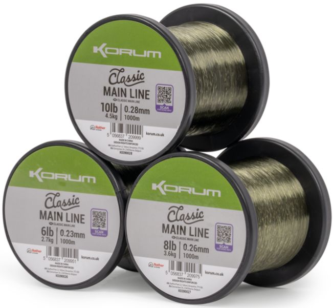 Fir Monofilament KORUM Classic Main Line 1000m