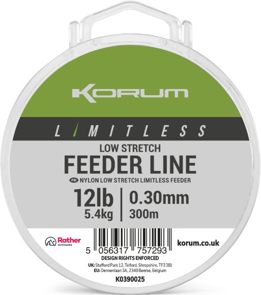 Fir Monofilament KORUM Limitless Low Stretch Feeder Line 300m