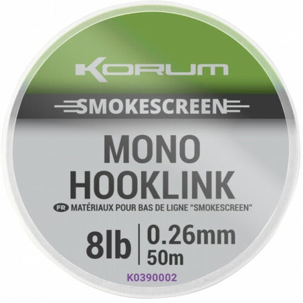 Fir Monofilament KORUM SmokeScreen Mono Hooklink 50m