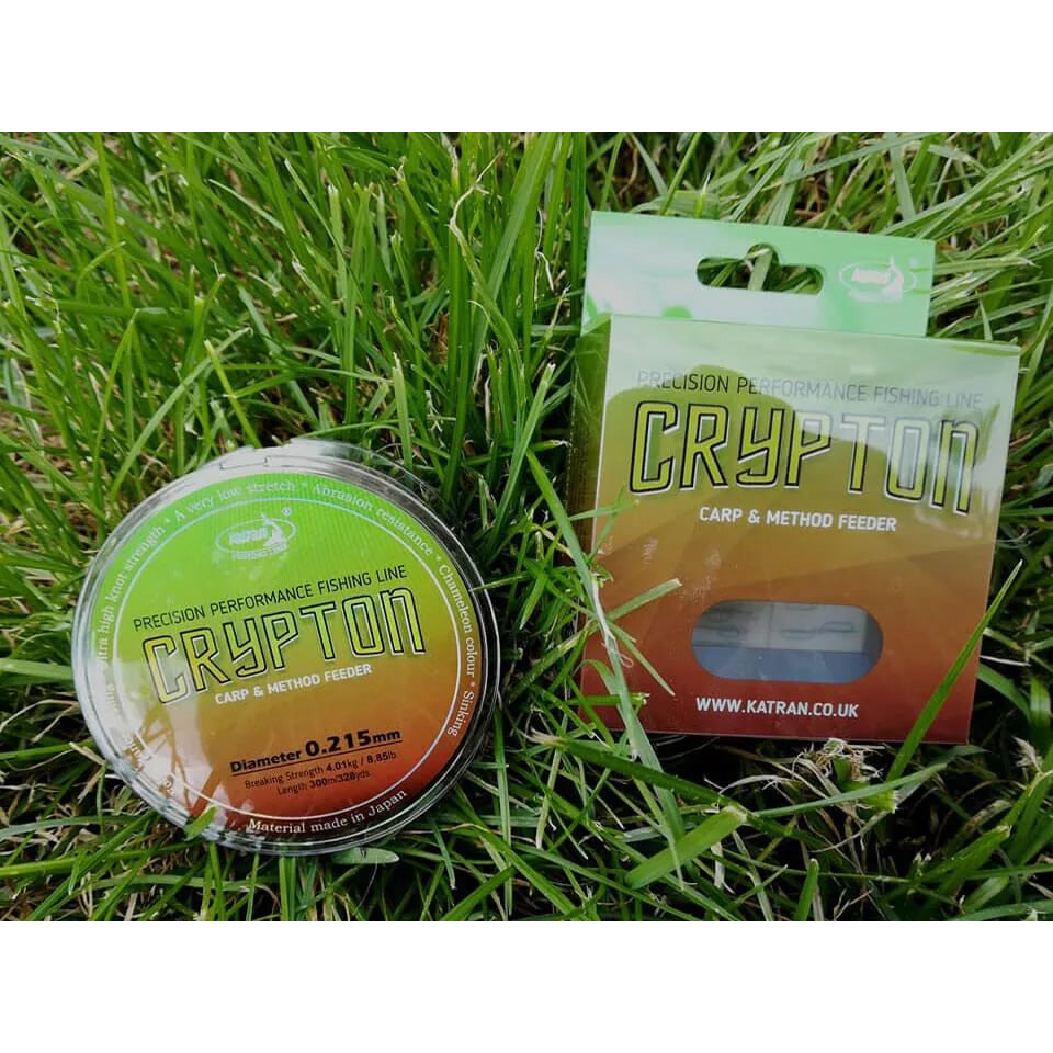 Fir Monofilament Katran Crypton Carp &amp; Method Feeder, Moss Green, 0.215mm, 4.01kg, 300m