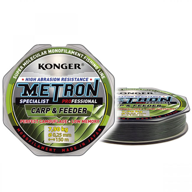 Fir Monofilament Konger Metron Specialist ProCarp and Feeder Verde Camou 150m