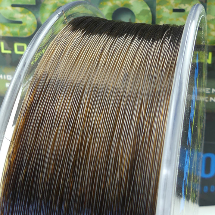 Fir Monofilament Kryston Score Longshot Mono, Dark Brown, 0.405mm, 26.0lbs/12.2kg, 1000m