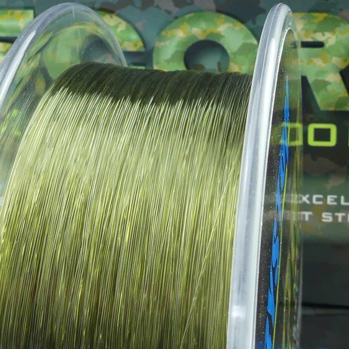Fir Monofilament Kryston Score Longshot Mono, Olive, 0.35mm, 20.0lbs/9.4kg, 1000m