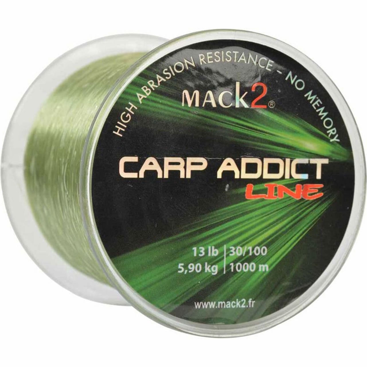 Fir Monofilament MACK2 Carp Addict Green 1000m