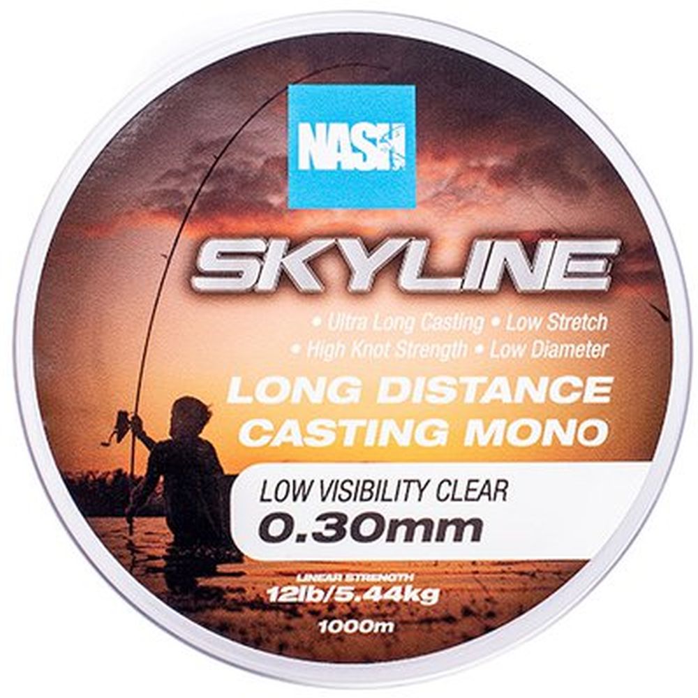 Fir Monofilament Nash Extra Skyline Mono Low Viz Clear 1000m