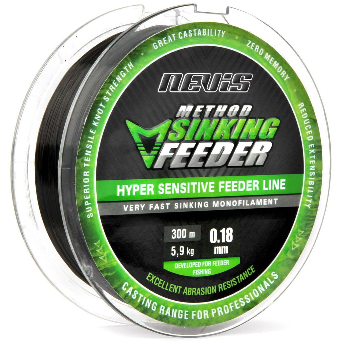 Fir Monofilament Nevis Method Feeder Sinking Black 300m
