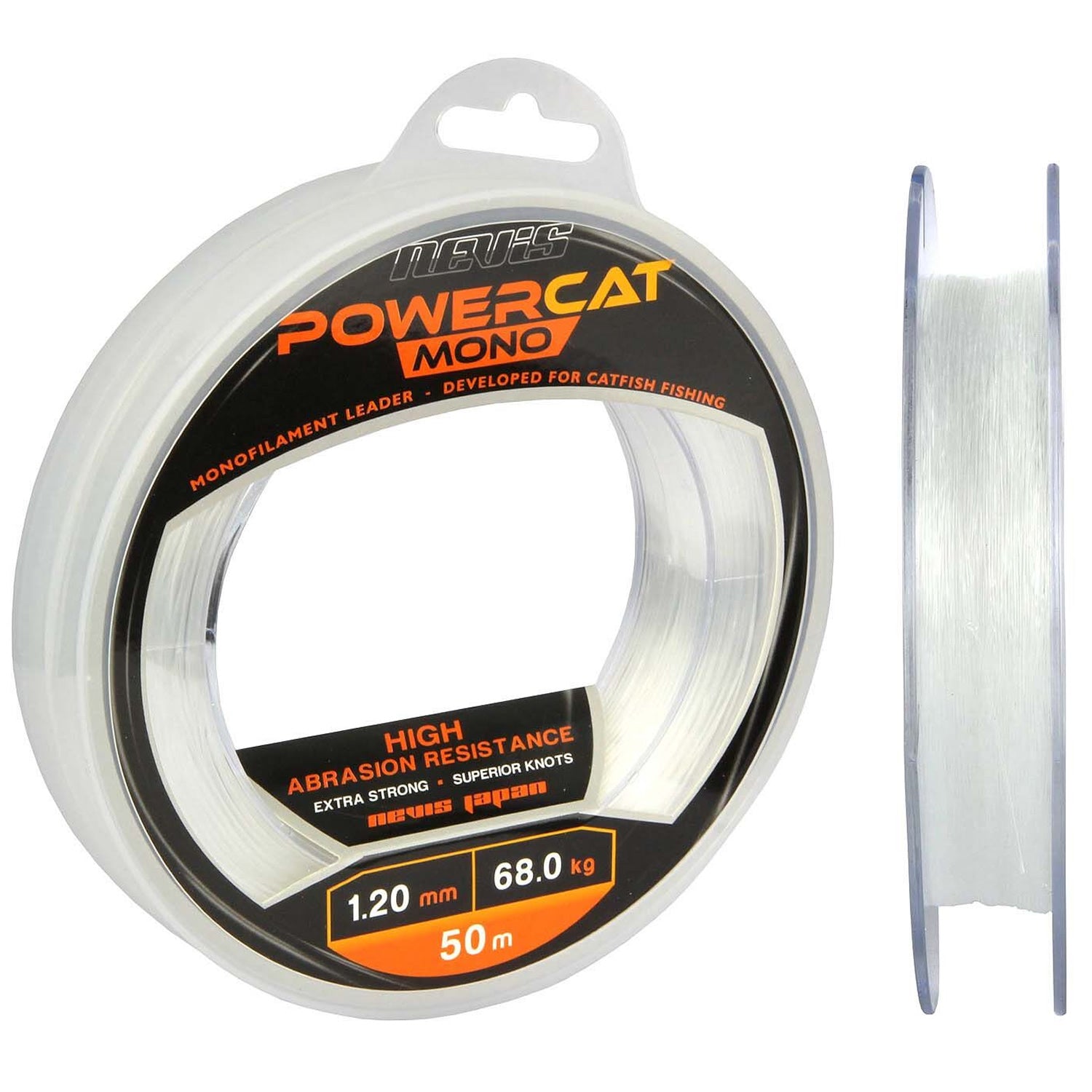 Fir Monofilament Nevis Powercat Catfish Lead Line Mono Clear 50m