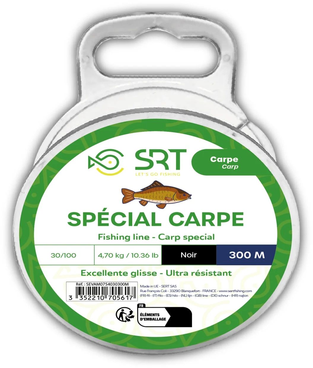 Fir Monofilament SERT SRT Special Crap Black 300m