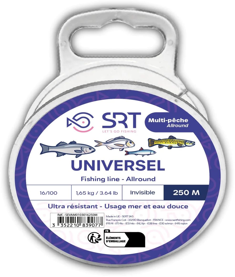 Fir Monofilament SERT Universal Invisible, 1.65kg, 0.16mm, 250m