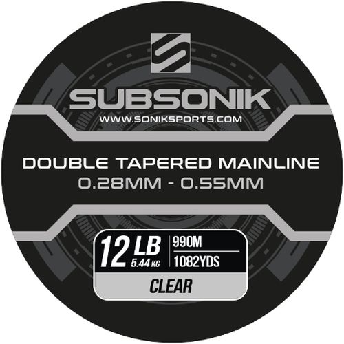 Fir Monofilament SONIK Subsonik Double Tapered Main Line Clear 990m