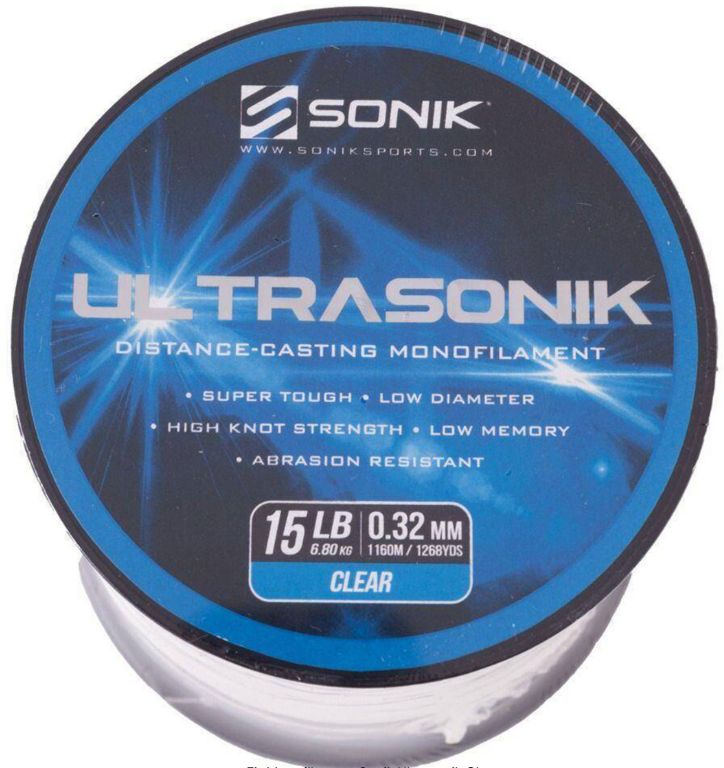 Fir Monofilament Sonik Ultrasonik, Clear, 13.61kg, 0.46mm, 560m