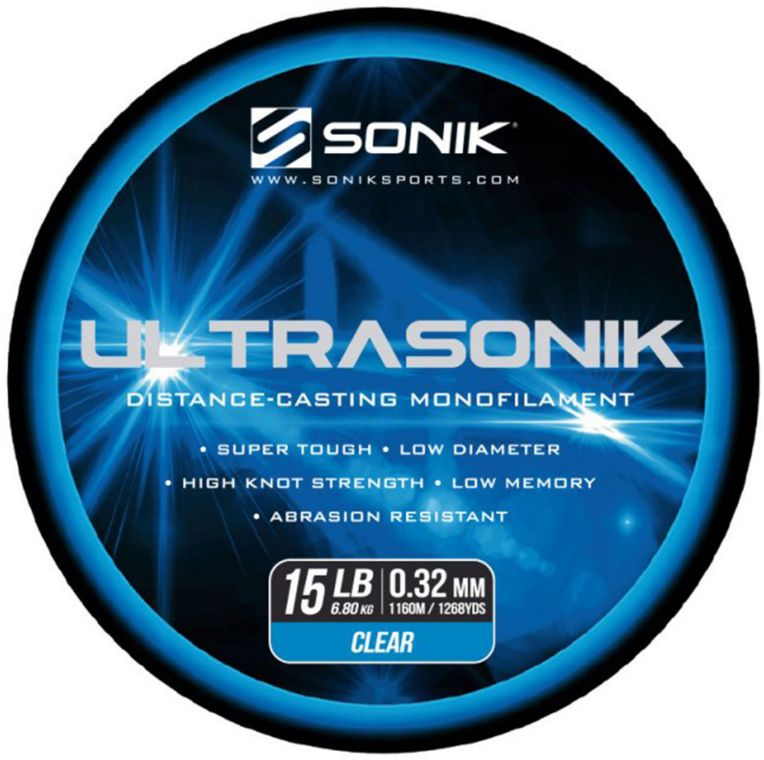 Fir Monofilament Sonik Ultrasonik, Clear, 8.16kg, 0.35mm, 975m