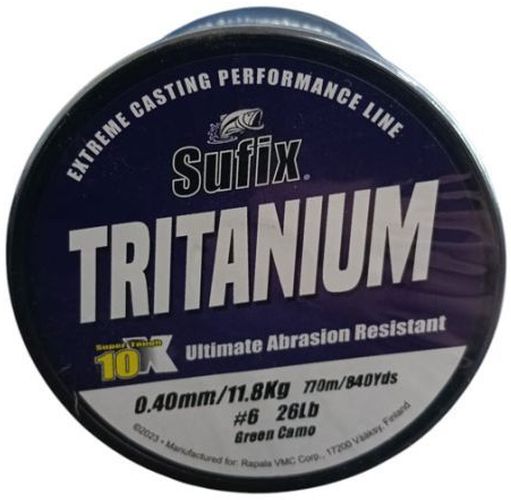 Fir Monofilament Sufix Tritanium, Camo Green, 6.80kg-15lbs, 0.30mm, 1365m