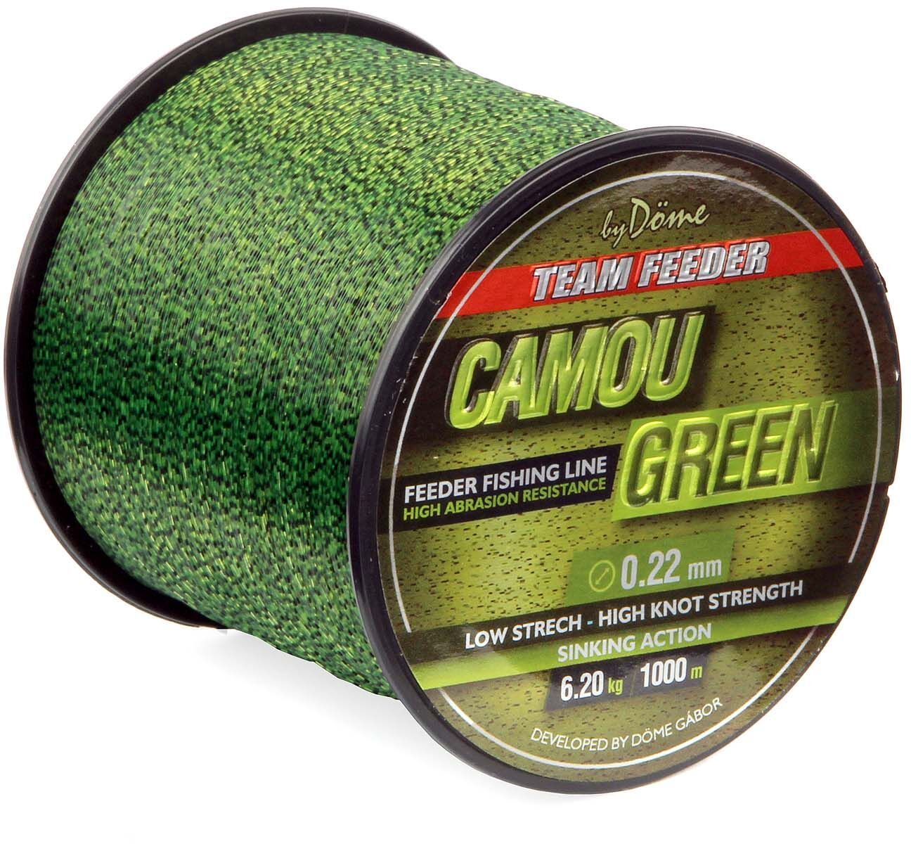 Fir Monofilament TEAM FEEDER By Dome Camo Green 1000m
