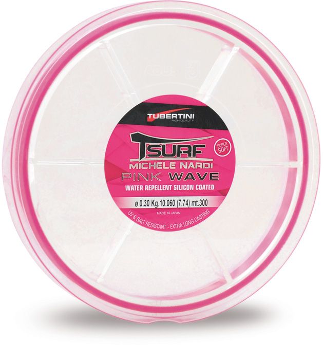 Fir Monofilament TUBERTINI T-Surf Pink, 4.6kg, 0.24mm, 1200m