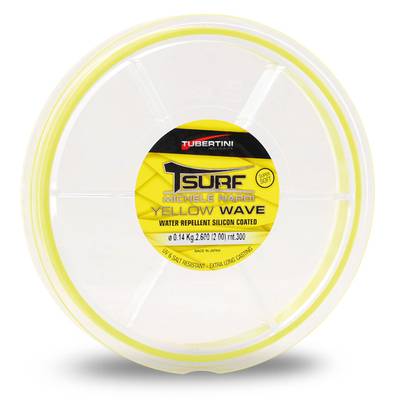 Fir Monofilament TUBERTINI T-Surf Yellow, 14kg, 0.50mm, 600m