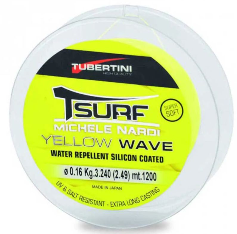 Fir Monofilament TUBERTINI T-Surf Yellow, 3kg, 0.18mm, 1200m