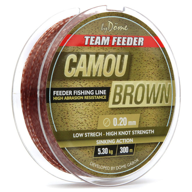 Fir Monofilament Team Feeder By Dome Camou Brown 300m