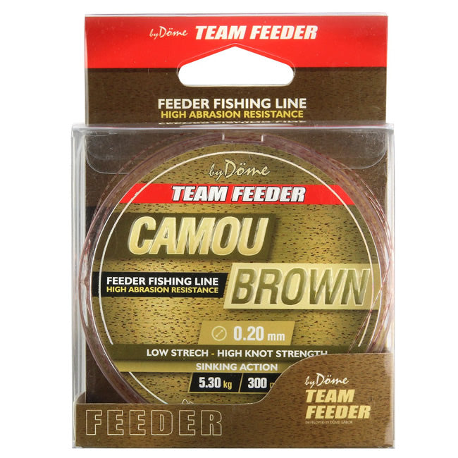 Fir Monofilament Team Feeder By Dome Camou Brown 300m