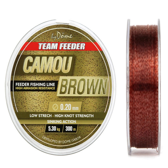 Fir Monofilament Team Feeder By Dome Camou Brown 300m