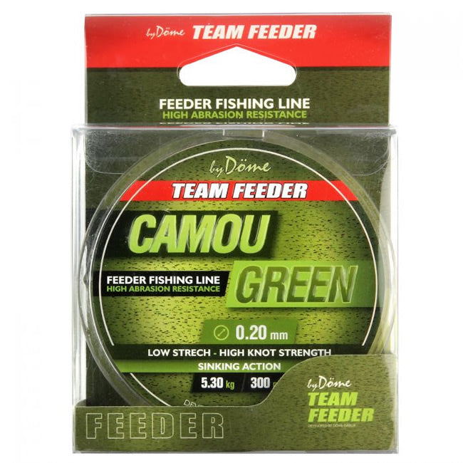 Fir Monofilament Team Feeder By Dome Camou Green 300m