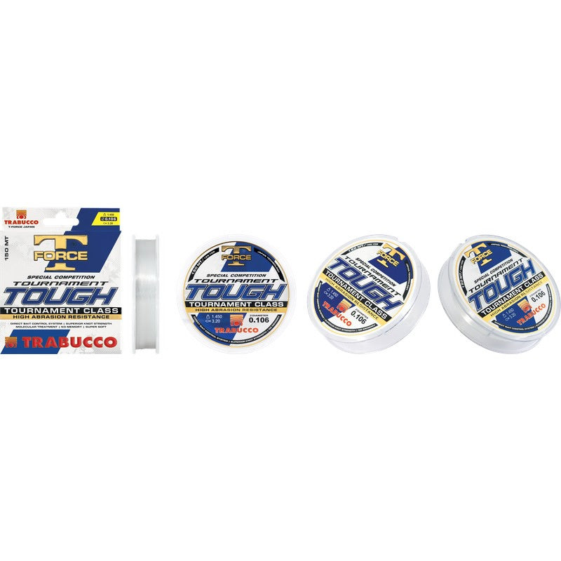 Fir Monofilament Trabucco T-Force Tournament Tough New, Transparent, 0.350mm, 15.85kg, 500m