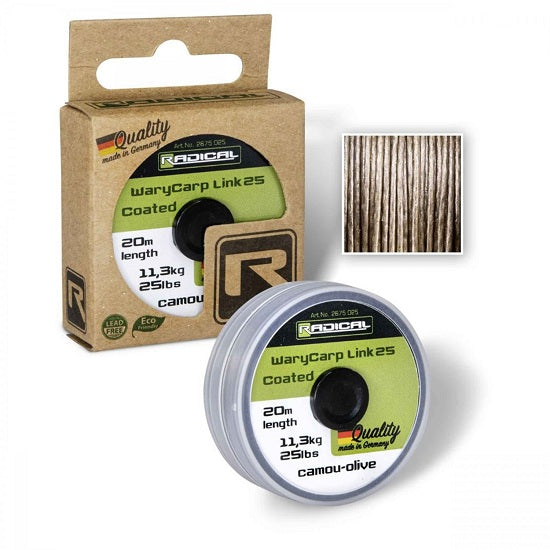 Fir Radical WaryCarp Link Camou Olive Coated 0.25mm 20m 11.3kg