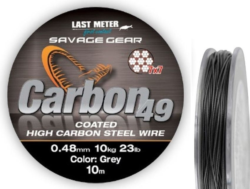 Fir SAVAGE GEAR Pentru Struna 7x7 Carbon 49, 0.60mm, 16kg, 10m