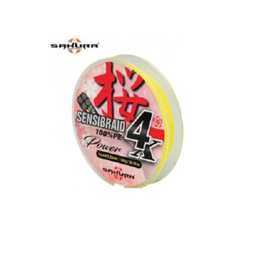 Fir Sakura Sensibraid 4X 0.18 mm 150 m Yellow