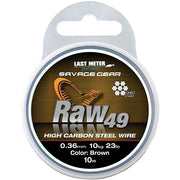 Fir Struna SAVAGE GEAR RAW 49 Uncoated Brown 10m, 0.36mm, 11kg