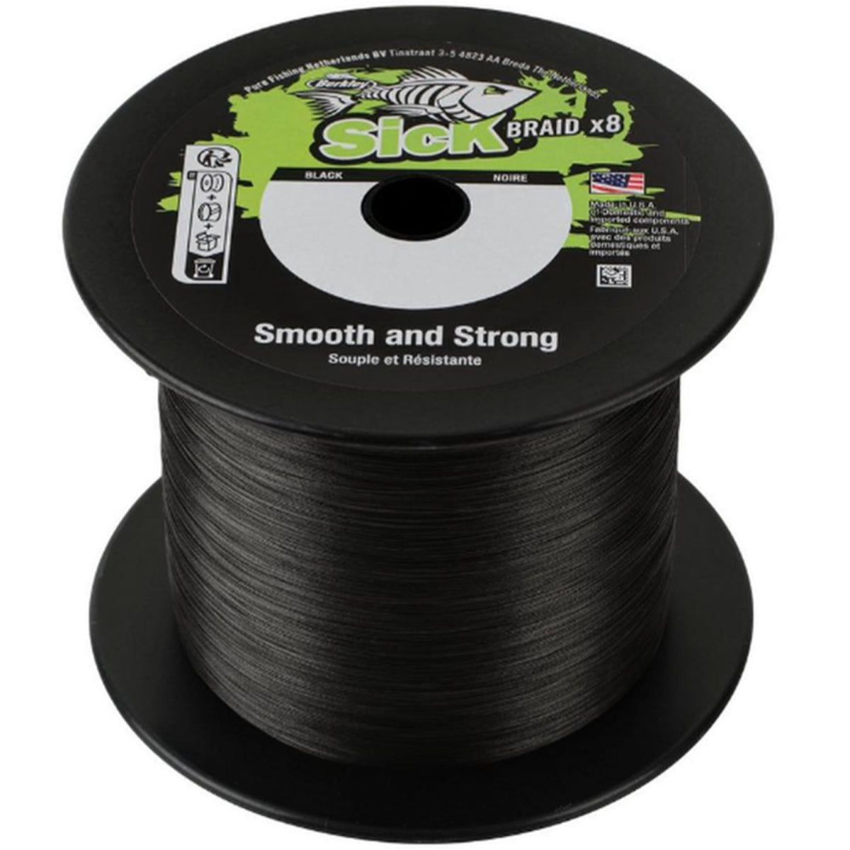 Fir Textil BERKLEY Sick Braid, Black, 2000m, 0.19mm, 18kg
