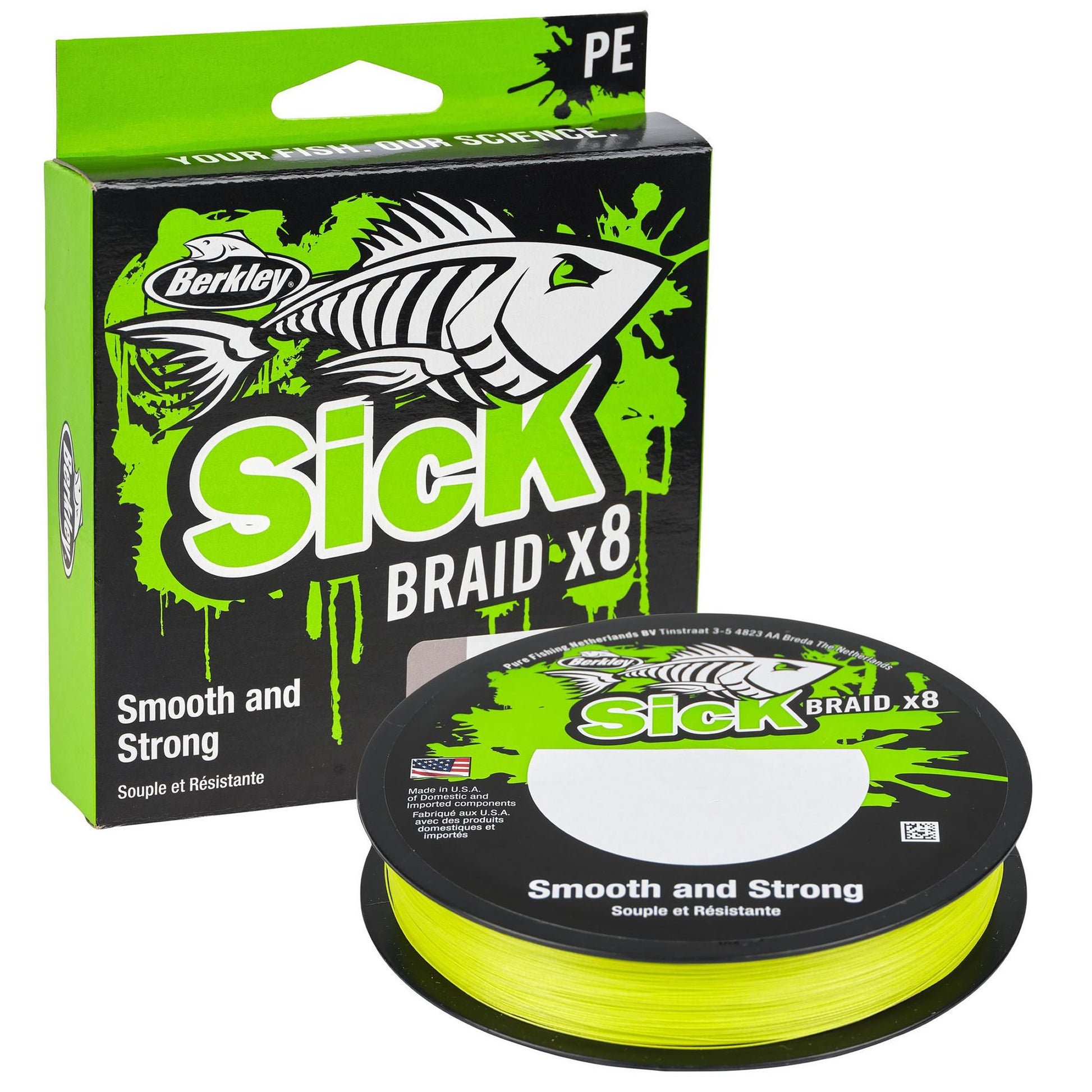 Fir Textil BERKLEY Sick Braid, Flame Green, 0.08mm, 6kg 2000m