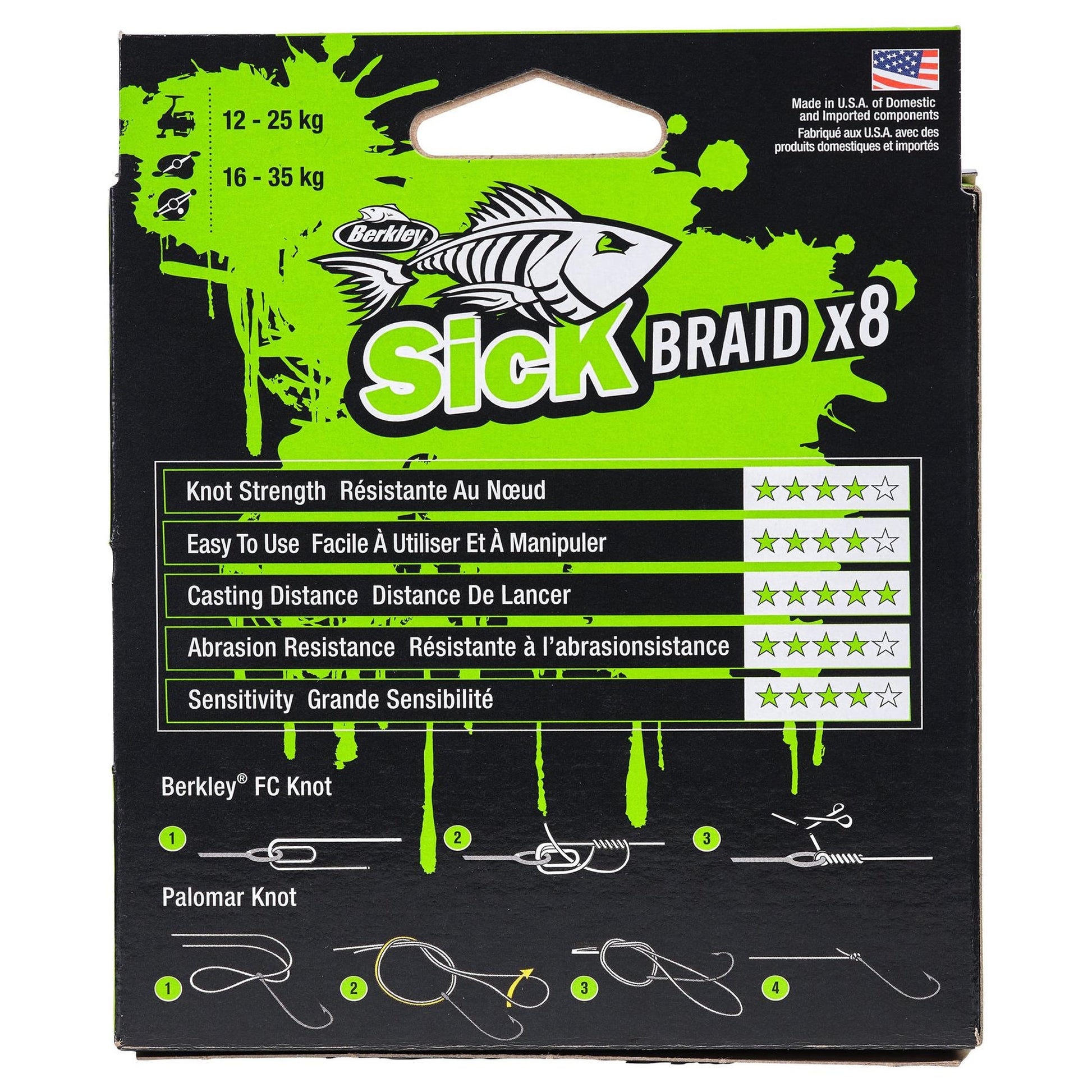 Fir Textil BERKLEY Sick Braid, Flame Green, 0.10mm, 7.50kg 2000m