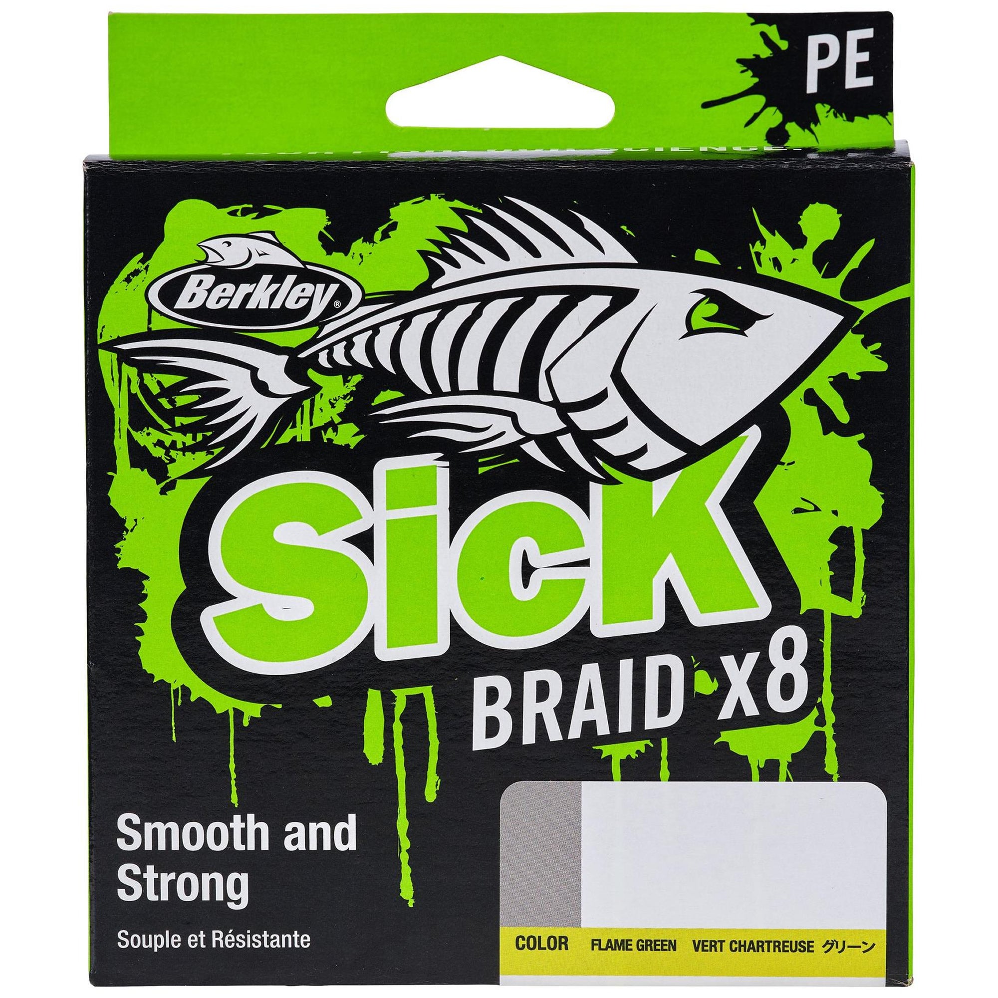 Fir Textil BERKLEY Sick Braid, Flame Green, 0.19mm, 18.00kg 2000m